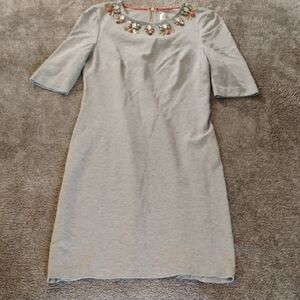 Eliza J Beaded Neckline Jersey Dress